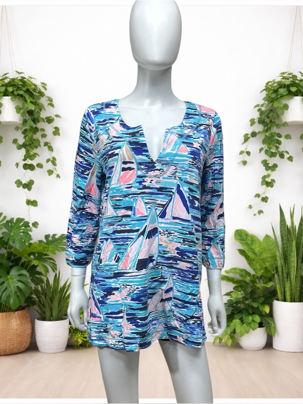 Lilly Pulitzer Justina Tunic in Sailboat Print [C39]